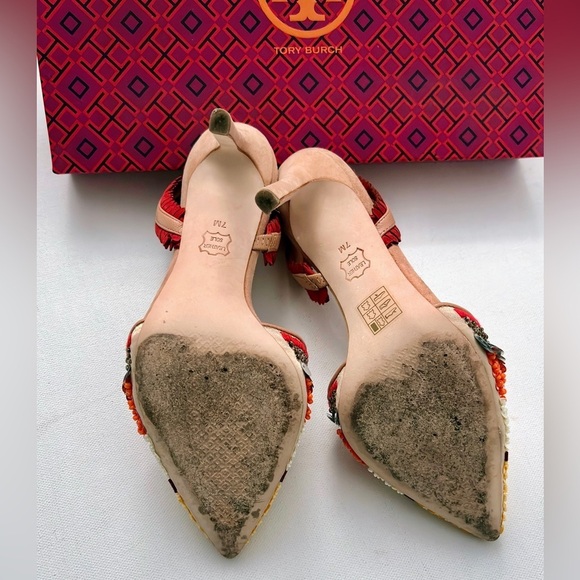 Tory Burch ISLE 105MM SLINGBACK EMBELLISHMENT/SUEDE/NAPPA NATURAL
VACHETTA 7 - Picture 11 of 11